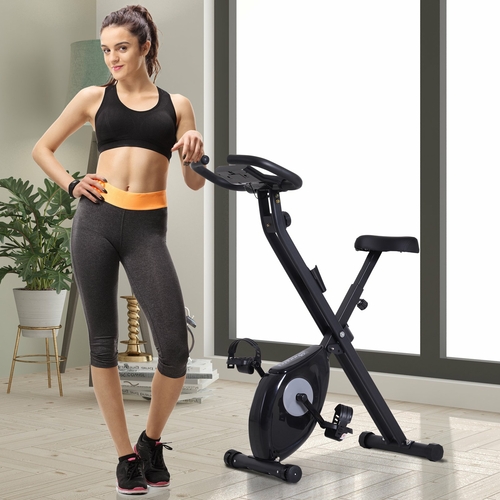 Soozier Foldable Magnetic Exercise Stationary Bike with Adjustable