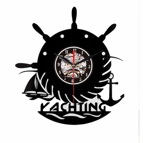 KACHTING ORNAMENT VINYL RECORD WALL CLOCK UNIQUE GIFT