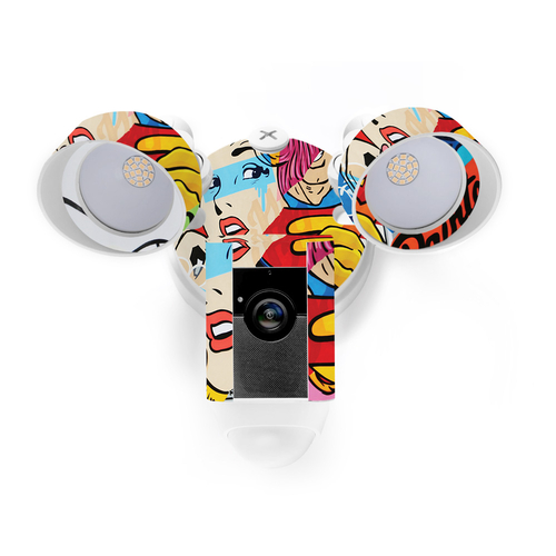 MightySkins RIFLCA-Cartoon Mania Skin for Ring Floodlight Cam - Cartoo
