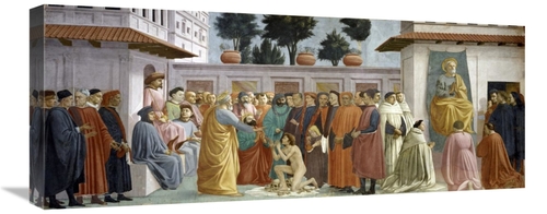 30 in. St. Peter Resurrects the Child of Theophilus Art Print - Masacc