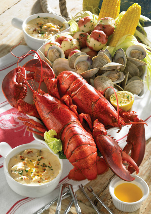 Lobster Gram MSGR3H MAINE SHORE CLAMBAKE GRAM DINNER FOR THREE WITH 1.