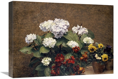 Global Gallery GCS-266305-22-142 22 in. Hydrangeas, Wallflowers & 