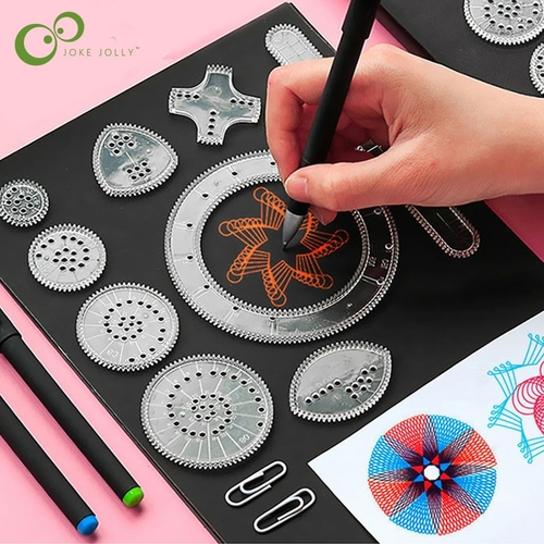 Spirograph Drawing Toys Set Interlocking Gears Wheels Painting Drawing