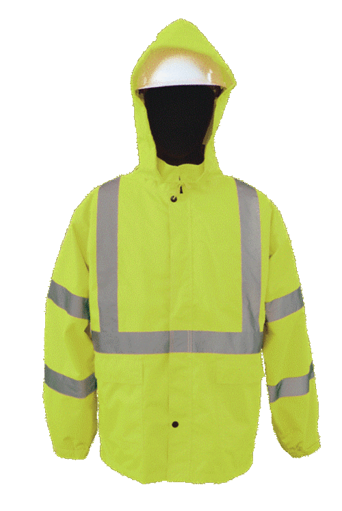 2W 750C-3 S 100 Percent Waterproof Rain Jacket - Lime- Small