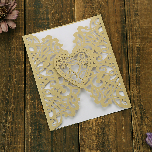 20PCS Tri Fold Lace Business Invitation Cards