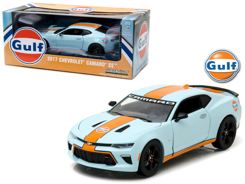 2017 Chevrolet Camaro SS Gulf Oil Racing 1/24 Diecast Model Car by