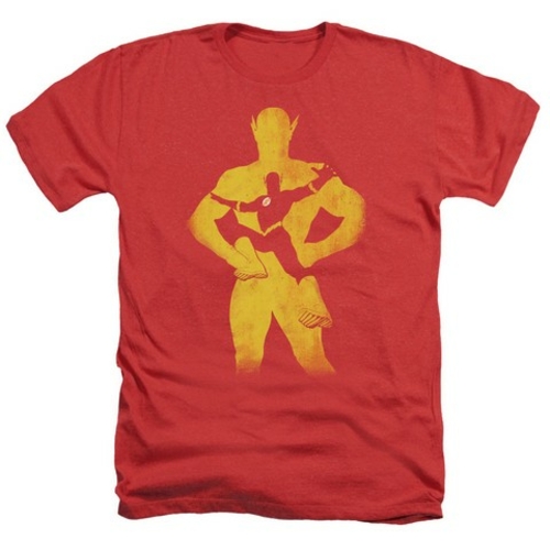 Jla-Flash Knockout Adult Heather Tee, Red - Small