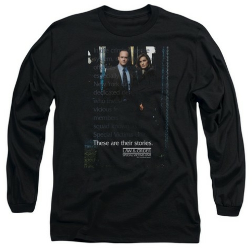 Trevco Law & Order Svu-Svu Long Sleeve Adult 18-1 Tee, Black - Sma