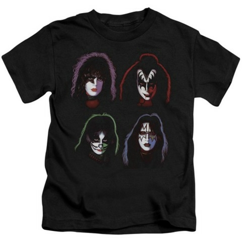 Trevco Kiss-Solo Heads Short Sleeve Juvenile 18-1 Tee, Black - Sma