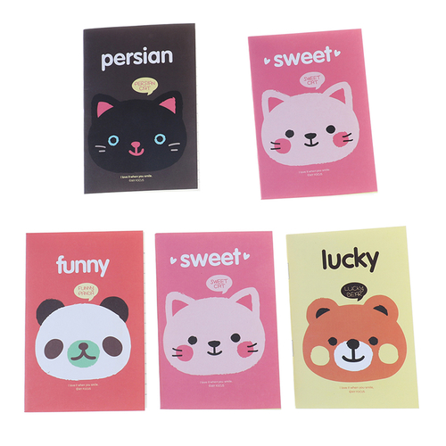 5 Pcs Artoon Animals Memo Pad Sticky Notes Memo