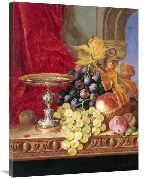 Global Gallery GCS-268211-36-142 36 in. Grapes & a Peach Art Print - E