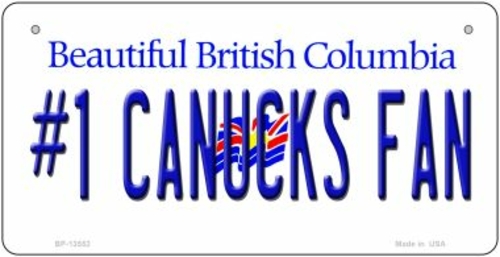 Smart Blonde BP-13552 3 x 6 in. Number 1 Canucks Fan Novelty Metal Bic