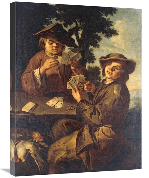 Global Gallery GCS-266344-30-142 30 in. Two Peasant Boys Playing Cards