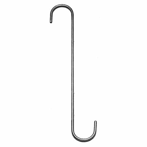 Wrought Iron 12 Inch S hook Style 2