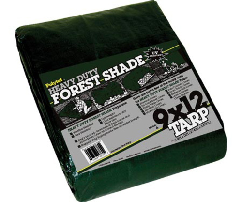 Polytuf Brands S56GA9X12P Tarps Heavy-Duty UVI Tarps- 9 x 12 ft. Green
