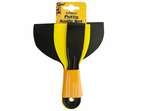 Kole Imports GR219-18 Plastic Putty Knife Set - Pack of 18