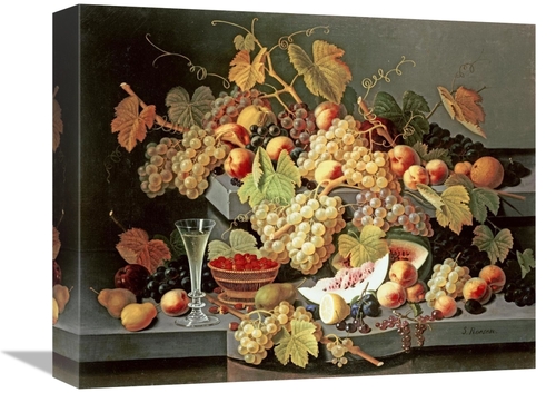 Global Gallery GCS-268481-16-142 16 in. Still Life with Fruit & a Glas