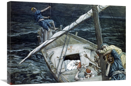 Global Gallery GCS-280356-30-142 30 in. Jesus Asleep During the Storm 