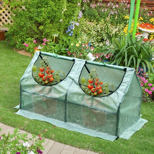 Outsunny 47.25"x23.5"x23.5" Portable Mini Tunnel Greenhouse Garden