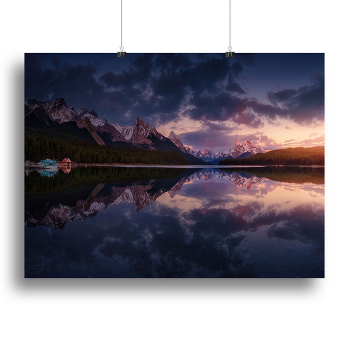 Maligne Mountains Canvas Print or Poster