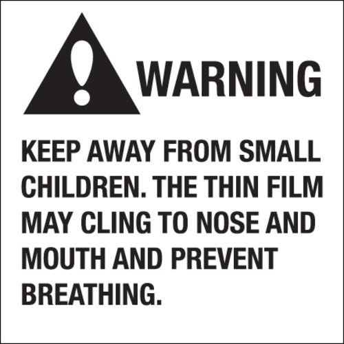 Tape Logic DL1301 2 x 2 in. - Warning Keep Away From Small Children La
