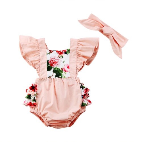 Toddler Baby Girl Floral Romper Jumpsuit