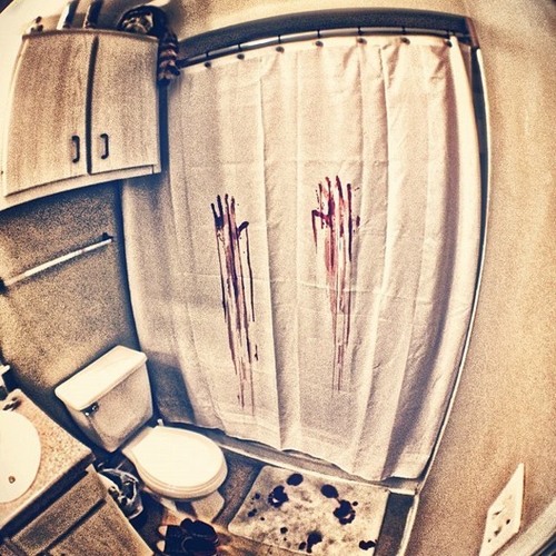 Blood Bath Shower Curtain