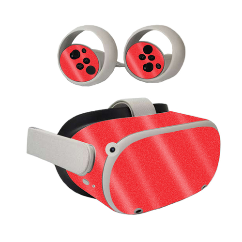 MightySkins GL-OCQU2-Solid Red Glossy Glitter Skin for Oculus Quest 2 