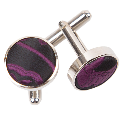 Passion Cufflinks - Black & Purple