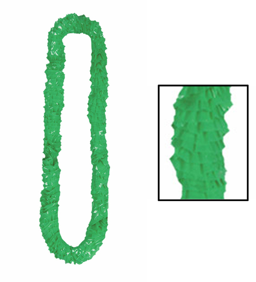 Soft-Twist Poly Leis with UPC Tabs - Green #U27G7