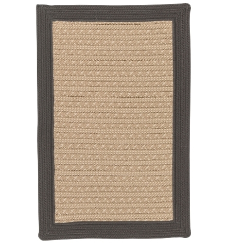 Colonial Mills Rug BY43R072X108S 6 x 9 ft. Bayswater Braided Rug  Gray