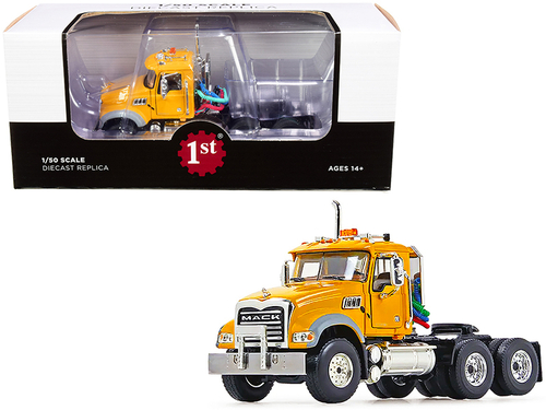 Mack Granite MP Engine Series Truck Tractor Yellow 1/50 Diecast Model