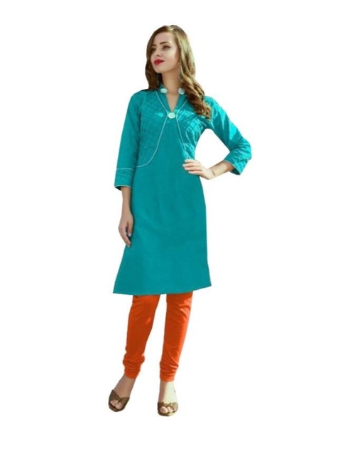 Blue Pintuck Women's Kurti