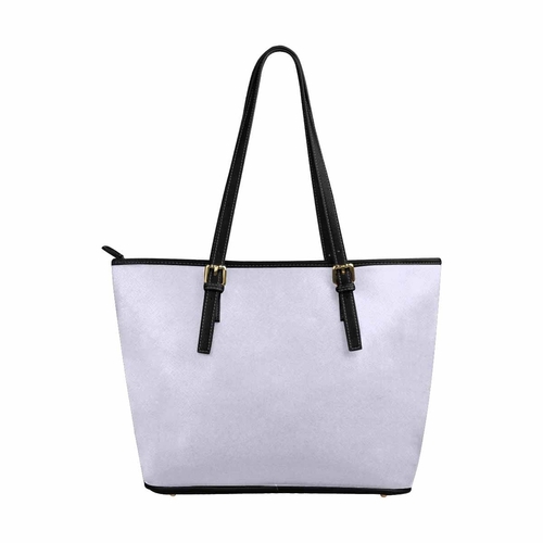 Large Leather Tote Shoulder Bag - Lavender Purple