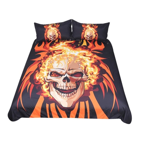 Angry Skull Bedding Set King 3D Printed Duvet