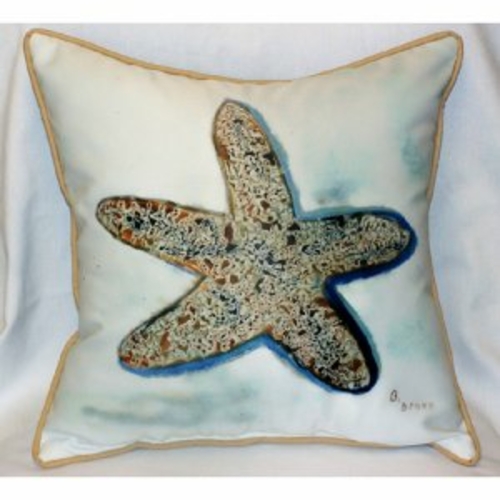 Betsy Drake ZP604 Betsys Starfish Throw Pillow- 22 x 22 in.
