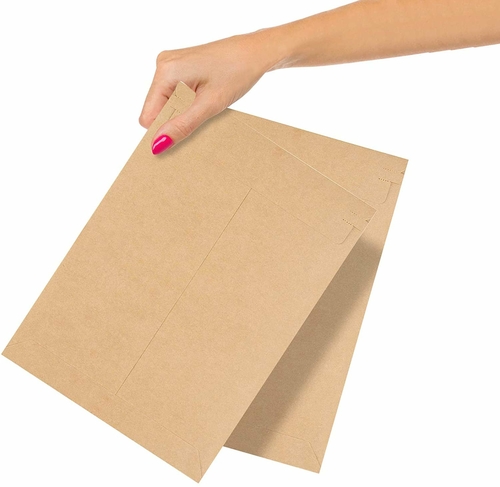 Brown Rigid Mailers 7.5 x 10.5, Self-Seal Hard Shipping Envelopes Pack