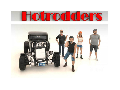 \Hotrodders\" 4 Piece Figure Set For 1:24 Scale Models by American