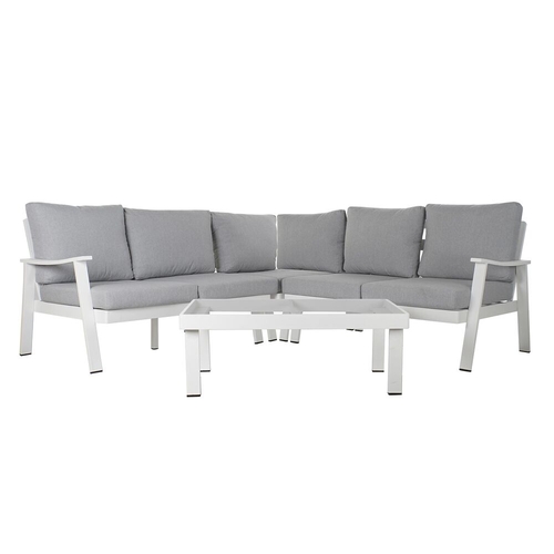 Garden sofa DKD Home Decor Grey 212 x 212 x 86 cm Crystal Aluminium 86