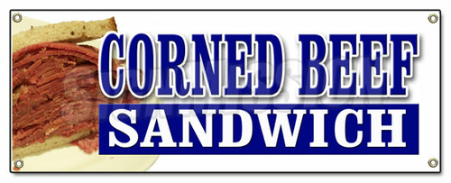 SignMission B-Corned Beef Sandwich 18 x 48 in. Corned Beef Sandwich Ba