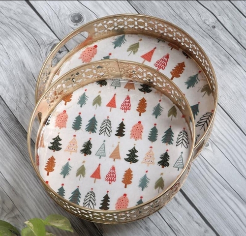 Christmas Tree Trays | Set of 2