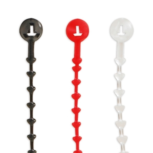 Box Partners CTBR1A 11 in. Nylon Natural Beaded Releasable Security Ti