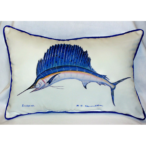 Betsy Drake HJ006 Sailfish Art Only Pillow 15"x22"