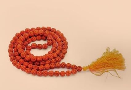 Genuine 8MM Rudraksha Mala 108 Beads Original Size 1.8 INCH Color