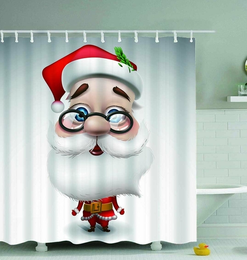 Santa Claus Cartoon Shower Curtain