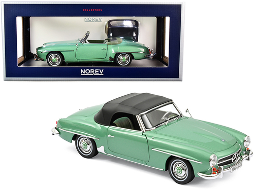 1957 Mercedes Benz 190 SL Cabriolet Light Green Metallic with Black