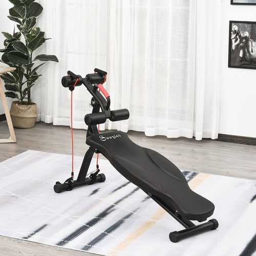 Soozier Multifunctional Sit Up Bench with Handle Adjustable Leg Lifts