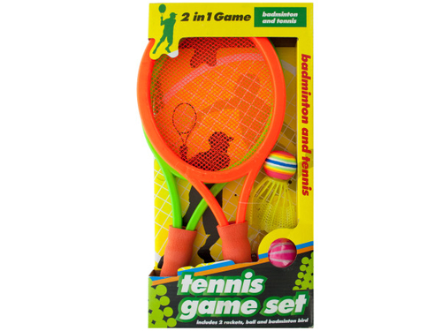 Bulk Buys OD871-12 2 In 1 Badminton and Tennis Game Set -Pack of 12