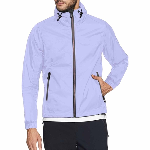 Periwinkle Purple Hooded Windbreaker Jacket - Men / Women