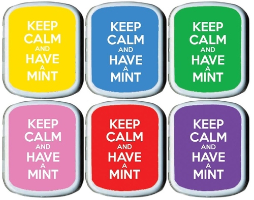 The MintBox PM-WHTSE1749 Keep Calm Mint Tins  24 Pack  3 Designs